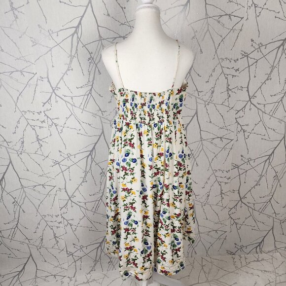 Old Navy Colorful Floral Printed Strappy Smocked Midi Dress - Picture 5 of 8